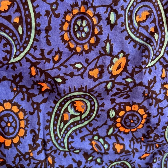 J.Crew Vintage 70s Style “The Perfect Shirt” Blue Paisley Button-Up Cotton Shirt - Picture 8 of 12